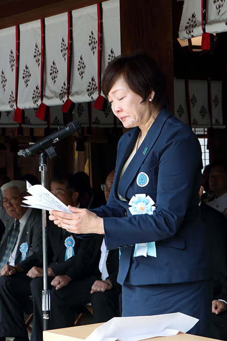 安倍会長による祭文奏上